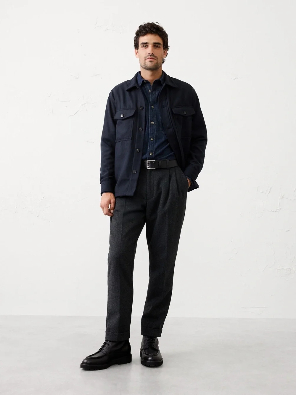 Banana Republic RELAXED-FIT WOOL-BLEND OVERSHIRT